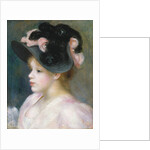 Young Girl in a Pink-and-Black Hat, ca. 1891 by Pierre-Auguste Renoir