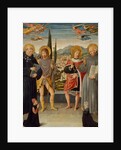 Saints Nicholas of Tolentino, Roch, Sebastian, and Bernardino of Siena…, 1481 by Benozzo Gozzoli