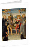 Saints Nicholas of Tolentino, Roch, Sebastian, and Bernardino of Siena…, 1481 by Benozzo Gozzoli
