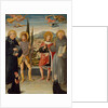 Saints Nicholas of Tolentino, Roch, Sebastian, and Bernardino of Siena…, 1481 by Benozzo Gozzoli