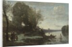 River with a Distant Tower, 1865 by Jean-Baptiste-Camille Corot