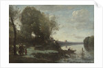 River with a Distant Tower, 1865 by Jean-Baptiste-Camille Corot
