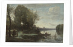 River with a Distant Tower, 1865 by Jean-Baptiste-Camille Corot