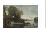River with a Distant Tower, 1865 by Jean-Baptiste-Camille Corot