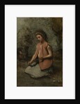 Girl Weaving a Garland, 1860-65 by Jean-Baptiste-Camille Corot