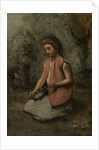 Girl Weaving a Garland, 1860-65 by Jean-Baptiste-Camille Corot