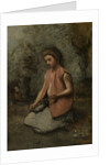Girl Weaving a Garland, 1860-65 by Jean-Baptiste-Camille Corot