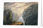 At the Waterfall, ca. 1850 by David Claypoole Johnston