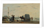 On the Beach at Trouville, 1863 by Eugene Louis Boudin