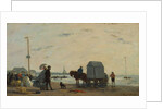 On the Beach at Trouville, 1863 by Eugene Louis Boudin