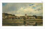 The Village of La Celle-sous-Moret by Eugène Antoine Samuel Lavieille