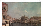 The Grand Canal above the Rialto, late 1760s by Francesco Guardi