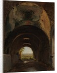 View in the Stables of the Villa of Maecenas, Tivoli, ca. 1805-10 by Francois-Marius Granet