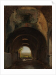 View in the Stables of the Villa of Maecenas, Tivoli, ca. 1805-10 by Francois-Marius Granet