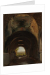 View in the Stables of the Villa of Maecenas, Tivoli, ca. 1805-10 by Francois-Marius Granet