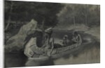Pitched It Sheer into the River . . . Where It Still Is Seen in the Summer, 1889 by Frederic Remington