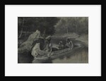 Pitched It Sheer into the River . . . Where It Still Is Seen in the Summer, 1889 by Frederic Remington