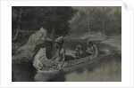 Pitched It Sheer into the River . . . Where It Still Is Seen in the Summer, 1889 by Frederic Remington