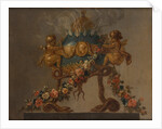 Perfume-burner supported by amorini and serpents and garlanded with flowers, 18th century by French Painter