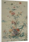 Flowers and Chinoiserie, 18th century by French Painter