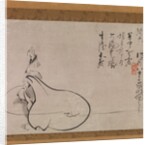 Hotei Pointing at the Moon, 1650 by Fugai Ekun
