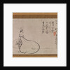 Hotei Pointing at the Moon, 1650 by Fugai Ekun