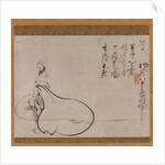Hotei Pointing at the Moon, 1650 by Fugai Ekun