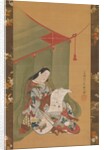 Woman Reading under a Mosquito Net, ca. 1720 by Fuhiken Tokikaze