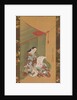 Woman Reading under a Mosquito Net, ca. 1720 by Fuhiken Tokikaze