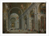 Interior of Saint Peter's, Rome, after 1754 by Giovanni Paolo Panini