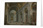 Interior of Saint Peter's, Rome, after 1754 by Giovanni Paolo Panini