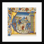 Manuscript Illumination with Joseph Sold by His Brothers in an Initial V…, ca. 1490 by Giovanni Pietro da Cemmo