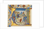 Manuscript Illumination with Joseph Sold by His Brothers in an Initial V…, ca. 1490 by Giovanni Pietro da Cemmo