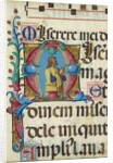 Manuscript Illumination with David in Prayer in an Initial M, from a Psalter, 1501-2 by Girolamo dai Libri