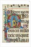 Manuscript Illumination with David in Prayer in an Initial M, from a Psalter, 1501-2 by Girolamo dai Libri