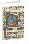 Manuscript Illumination with David in Prayer in an Initial M, from a Psalter, 1501-2 by Girolamo dai Libri