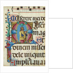 Manuscript Illumination with David in Prayer in an Initial M, from a Psalter, 1501-2 by Girolamo dai Libri
