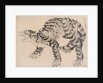 Tiger, 19th century by Hokusai School