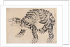 Tiger, 19th century by Hokusai School