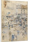 Variations in Violet and Grey?Market Place, Dieppe, 1885 by James Abbott McNeill Whistler