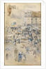 Variations in Violet and Grey?Market Place, Dieppe, 1885 by James Abbott McNeill Whistler