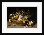 A Basket of Flowers, probably 1620s by Jan Brueghel the younger