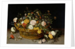 A Basket of Flowers, probably 1620s by Jan Brueghel the younger