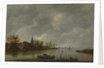 River View with a Village Church by Style of Jan van Goyen