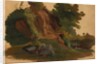 Rocky Outcrop by a Stream in the Roman Campagna, ca. 1835-40 by Johannes Jakob Frey