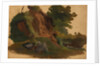 Rocky Outcrop by a Stream in the Roman Campagna, ca. 1835-40 by Johannes Jakob Frey