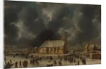 Skating at Sloten, near Amsterdam by Jan Abrahamsz Beerstraten