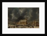 Skating at Sloten, near Amsterdam by Jan Abrahamsz Beerstraten