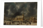 Skating at Sloten, near Amsterdam by Jan Abrahamsz Beerstraten