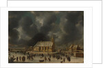 Skating at Sloten, near Amsterdam by Jan Abrahamsz Beerstraten